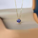 Amethyst pendant Japanese agete Akado natural tanzanite necklace women light luxury retro amethyst tanzanite necklace