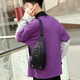 Escultura de pastizales [Actividad] Bolsa de cuerpo cruzado para hombres Bolso de hombro Bolso de hombro para hombres Bolso de pecho Bag Cycling Bag Flat Bag 9905-Refundida Edición Premium doble