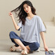 Desde el corazón Pajamas de algodón puro para mujeres en pantalones cortos de manga corta de verano Pajamas de pijama suelto de verano ropa casual casual C HA 684 XL Mujeres [Altura 165-170 Peso 120-140Jin [Jin iguala 0.5 kg]]