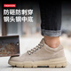 Dinggu labor protection shoes men's work shoes anti-smash and anti-puncture function shoes construction site steel head breathable and odor-proof and light soft sole wear-resistant brown full leather light and comfortable four-season model 42