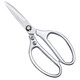 Baig kitchen scissors multifunctional stainless steel strong chicken bone scissors food supplement barbecue scissors household chicken and duck food scissors silver