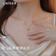 Lnieer925 silver lucky bag Hetian jade silver necklace for women's pendant clavicle chain 2025 new necklace accessories for girlfriend and wife Golden Hotan jade lucky bag necklace [S925 silver]