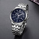 CITIZEN watch Men's watch optical kinetic stainless steel strap three-eye chronograph business watch Valentine's Day gift AT2140-55L