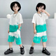 Disney Brand Children's Clothing Boys Sommeranzug 2023 Neue Sommerkoreanische Version Junge mittelgroße Kinder Internet Prominente Kurzärärmeltrend 826 Sets White 120