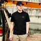 Jeep Schnell trocknend Polo-Shirt Herren upf40+ Sonnenschutz kurzärmelig T-Shirt Herren Outdoor Revers Schnelltrocknungskleidung 9905 Marke Black M.