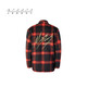 XVESSEL Wu Jianhao Jacke Wollmantel Plaid Herren Trendy Casual Hanfu Chinesischer Tang-Anzug/taoistische Robe Jacke rot kariert taoistische Robe Y23X673R XL