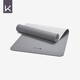 Halten Sie die Dehnungsmatte Yogamatte, zweifarbige, dicke, verlängerte Fitnessmatte, Slip-Yoga-Sprungmatte TPE 12801 Klassischer 61 cm dunkelgrau/silbergrau-7mm halten