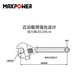 Llave móvil de potencia máxima Mango de placa móvil multifunción Mango de plástico Anti-Slip Llave para el hogar Llave de apertura móvil 4 pulgadas (abertura 15 mm) M11303