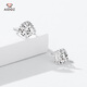 Aido Diamond PT950 platinum earrings for women, platinum shiny laser car flower ear hooks, fashionable and versatile earrings, small version, weighing 1.6-1.8 grams