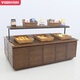 He Jiangong's new Japanese bread cabinet bread display cabinet open-style Zhongdao cabinet store Zhongdao cabinet bread rack 9227 open cabinet price one meter