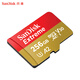 闪迪（SanDisk）高速内存卡TF适用手机大疆无人机pocket3运动相机switch行车记录仪监控摄像头V30存储卡 256G 读190MB/S 送2.0读卡器