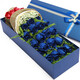 Laiji Valentine's Day flower express rose gift box bouquet to express love to girlfriend birthday gift nationwide delivery 19 blue enchantress gift box never fades love