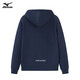 Mizuno MIZUNO outdoor casual sweatshirt men's spring, autumn and winter hooded cardigan plus velvet thickened jacket men's solid color loose