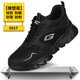 
HUNDUILU labor protection shoes men's summer breathable, anti-smash, anti-puncture, waterproof, wear-resistant, non-slip work mountaineering sports safety shoes C1105T-summer breathable 40