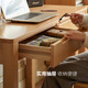 Genji Muyu solid wood computer desk simple desk log desk small apartment study desk writing desk small desk solid wood color desk (1000*560*760m) with drawer