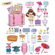 Mimiworld para niños muescas de muñeca hotel casa de muñecas casa juguete para niña