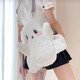 Yoze New Ghost Kid Backpack Female Personalized Doll Plush Doll Bag Japanese Cute Girl Cartoon Backpack White