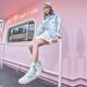 
361 Air Force No. 1 361 women's board shoes sneakers summer white shoes low top breathable board shoes casual shoes women's shoes feather white/current blue-6623 37