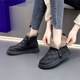 Brand-Schneestiefel mit gebrochener Größe für Frauen im Winter Neue Nordostmutter plus Samt warme Baumwollschuhe Vielseitige Freizeitstiefel für Frauen schwarz 37 (235 mm)