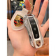Tumeishi Porsche Key Shell Cayenne Macan Panamera Car Key Chain 718taycan911 Women's Classic Model-Inlay Diamond Iceberry Powder + H Buckle-Gift Shield + Brand