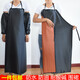Qijing waterproof and oil-proof thickened canteen catering kitchen work clothes acid-alkali-resistant and extended aquatic products household leather apron for men and women black and red thickened 110*80