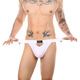Long Night Manman Men's Underwear String Gay Rainbow Belt Sexy Gay Front Hollow en forme de Y Sing Single Ding Hot Perspective Red M (73-80 cm)
