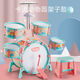 Pampering Han Yingchen drum set for children beginners for large percussion instruments jazz drums 3-10 years old toy gifts, six drums and two cymbals reinforced chairs [five colors]