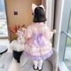 G.duck girls' Lolita dress 2025 new autumn and winter style birthday princess dress fashionable children's dress 120 size recommended 105-115cm 4-5.2 years old autumn style skirt + headwear