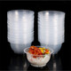 Weiqing disposable bowls and chopsticks set plastic bowl transparent thickened round small soup bowl banquet commercial household bowl 360 bowls + chopsticks 100 each