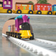 Feelso (Feeleo) Big Bash Blay Builds Builds Bloing Blocks Juguetes Regalos de cumpleaños de niños y niñas 4 Pequeño tren