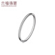 Lukfook Jewelry Platinum 950 Plain Ring Platinum Ring Couple Men's and Women's Ring Single Ring Gift Price F63TBPR0011 No. 19-3.01g (including labor cost 280 yuan)