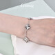 GsunG platinum bracelet for women PT950 four-leaf clover bracelet platinum women's five-flower bracelet fashion shiny chain pt950 bracelet 16.5-18.5 cm about 15 grams