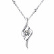 Farcoko Cupid Necklace Women's Clavicle Chain Moissanite Pendant Birthday Gift for Girlfriend and Wife White Diamond (Inlaid with 50 Points High Quality Moissanite)