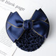 Gardenia blossoms, head flower, net bag, hairpin, professional hair net, hair cover, nurse, hotel property, hotel bank, work bow decoration, gold-edged two-knot blue fine net