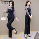 Holzspecker Sommerleichter reife Lady Style High-End-Mode-Internet-Promi-Göttin-Fan Xiaoshan Hosen zweiteiler Anzug 677- [lila und schwarzer Anzug] M [vorgeschlagen 80-100jin [Jin gleich 0,5 kg]]
