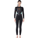 DIVE&SAIL wetsuit one-piece women's 3MM warm super elastic wet snorkeling surfing winter swimsuit outdoor long-sleeved jellyfish suit black women's style L