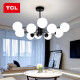 TCL Lighting Nordic style whole house lighting package living room lamp chandelier grand home restaurant light luxury personality creative simple modern bedroom [suspender adjustable + three-tone lighting] magic beans 10 heads suitable for 15-25 square meters