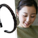 Rongxia Korean trinkets Korean style braided headband headband Japanese and Korean wig braided hair accessories hair clip hair non-slip with teeth black