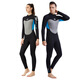WELL PATH Vipas 3mm thickened cold-proof one-piece wetsuit swimsuit for women and men long-sleeved warm winter swimming wetsuit side blue-men's 2XL