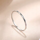 Safir platinum ring for women Pt950 glare platinum ring smooth plain ring plain ring tail ring for birthday gift No. 13, about 0.65 g