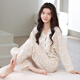 Le nouveau pyjama de Modal Pajamas Spring and Automn Cloud Cotton Cotton à manches longues Cardigan Floral Casual Home Clothing peut être porté à l'extérieur de 14701 m de poids (80-100jin [Jin est égal à 0,5 kg]))