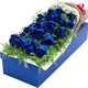 Laiji Valentine's Day flower express rose gift box bouquet to express love to girlfriend birthday gift nationwide delivery 19 blue enchantress gift box never fades love