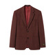Qi Brand [High-end Series] Suit Men's Spring and Summer New Imported Fabric Pure Wool Business Casual Suit Jacket Bean Paste Red 50 (180)