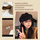 Scarecrow Beret Hat Women's New Versatile Simple Octagonal Hat Korean Fashion Trend Painter Hat Japanese Style Black One Size