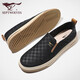 Zapatos para hombres de siete lobos zapatos para hombres Zapatos casuales Summer Summer Ballen Being Top Shoes 2186 Negro 40 zapatos de cuero Tamaño