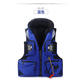 Buoyancy vest, portable rock fishing vest, lure fishing suit, sea fishing multi-pocket vest, life jacket, blue with hood (multifunctional) L