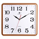 Qualité importée sept rois horloge carrée horloge murale salon et maison simple nordique moderne moderne à la mode quartz accroché sur le tube de mouvement du mur 9811 bord noir 23 / d724 cm 13 pouces de diamètre 33 cm