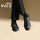 VOLO Rhino Men's Shoes Soft Sole Business Casual Leather Shoes Men's Lace-Free Winter All-match Sneakers Black 40