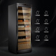 Meijing MON2800A WIFI smart solid wood horizontal line constant temperature cigar cabinet with temperature control and humidity control cigar humidifier for home use Starry Sky Black (Spanish cedar wood shelf) + ammonia net 330L