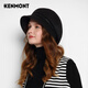 Kenmont sheep wool beret women's autumn and winter fashion sequined versatile painter's hat with small velvet to keep warm km-5230